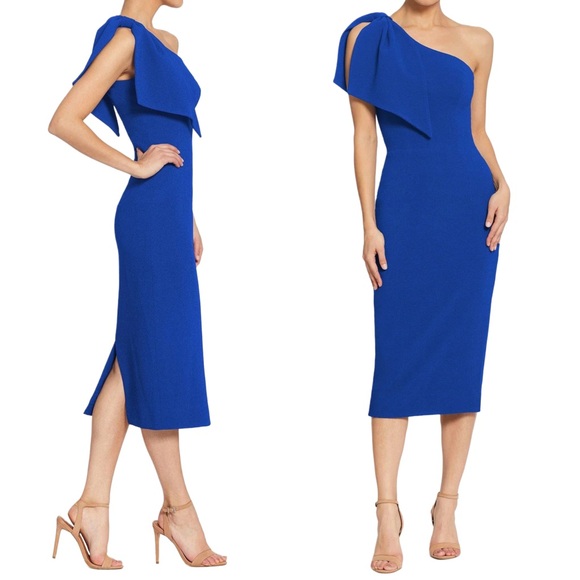 Dress the Population Tiffany One-Shoulder Midi Dress NWT - Picture 1 of 13